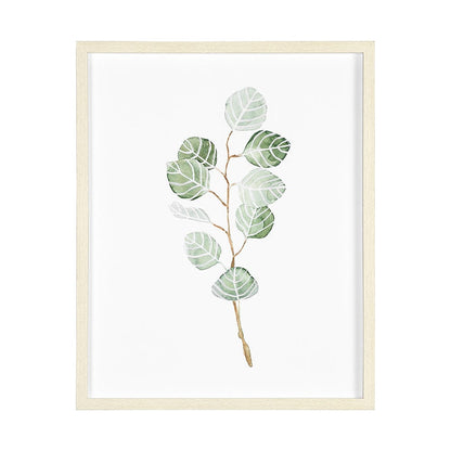 Mercana - Soft Eucalyptus Branch III by Emma Scarvey Hand Embellished Framed Art Print Matted under Glass - 13367 view 1