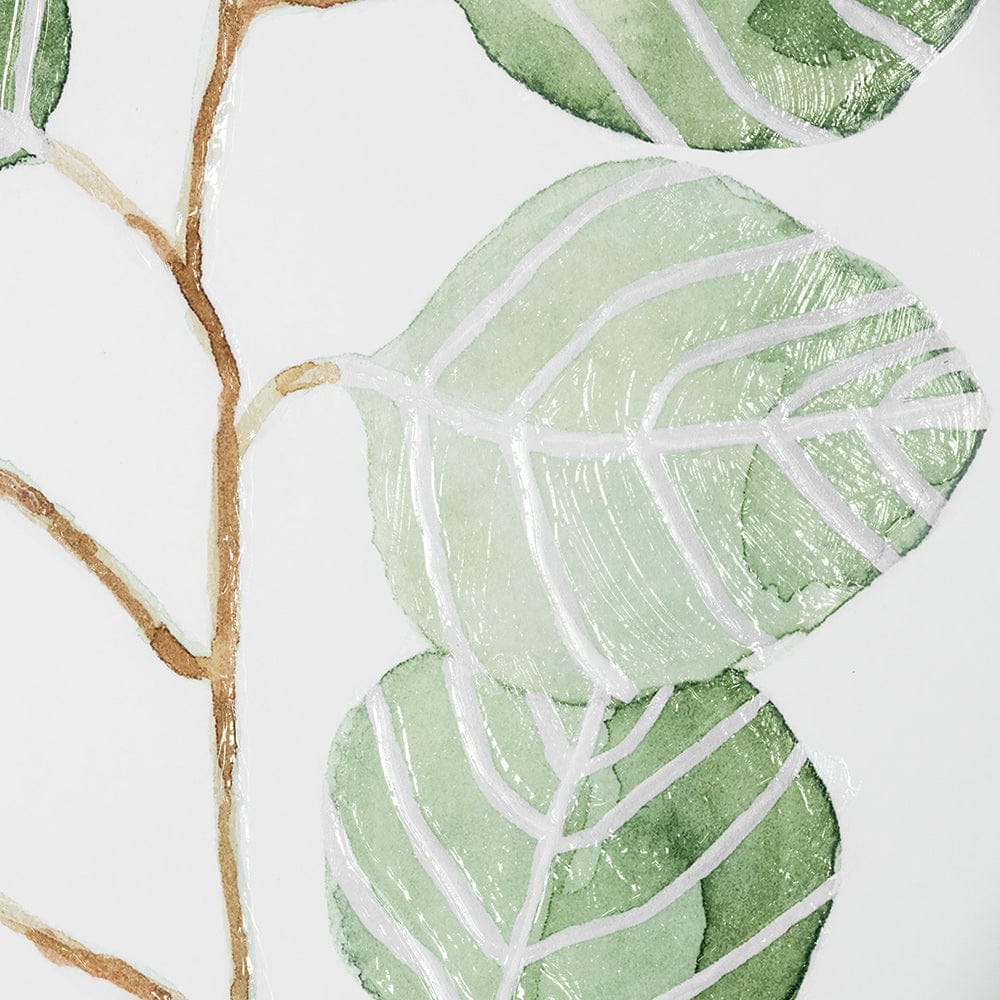 Mercana - Soft Eucalyptus Branch III by Emma Scarvey Hand Embellished Framed Art Print Matted under Glass - 13367 view 6