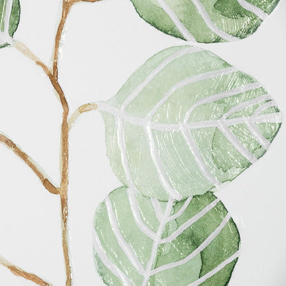 Mercana - Soft Eucalyptus Branch III by Emma Scarvey Hand Embellished Framed Art Print Matted under Glass - 13367 view 6