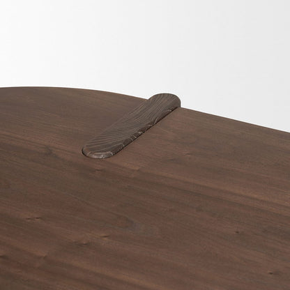 Mercana - Sohan Dark Brown Elm Wood Oblong Desk - 70855 view 7