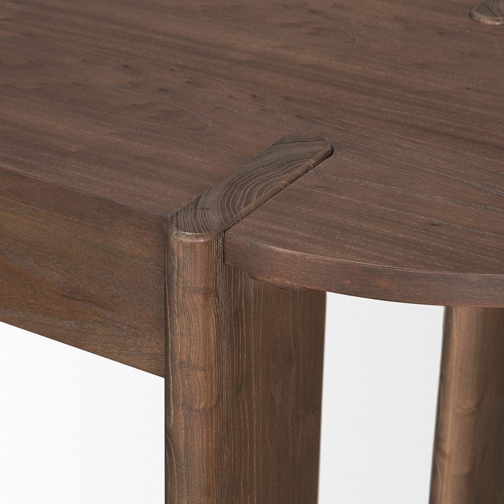 Mercana - Sohan Dark Brown Elm Wood Oblong Desk - 70855 view 8