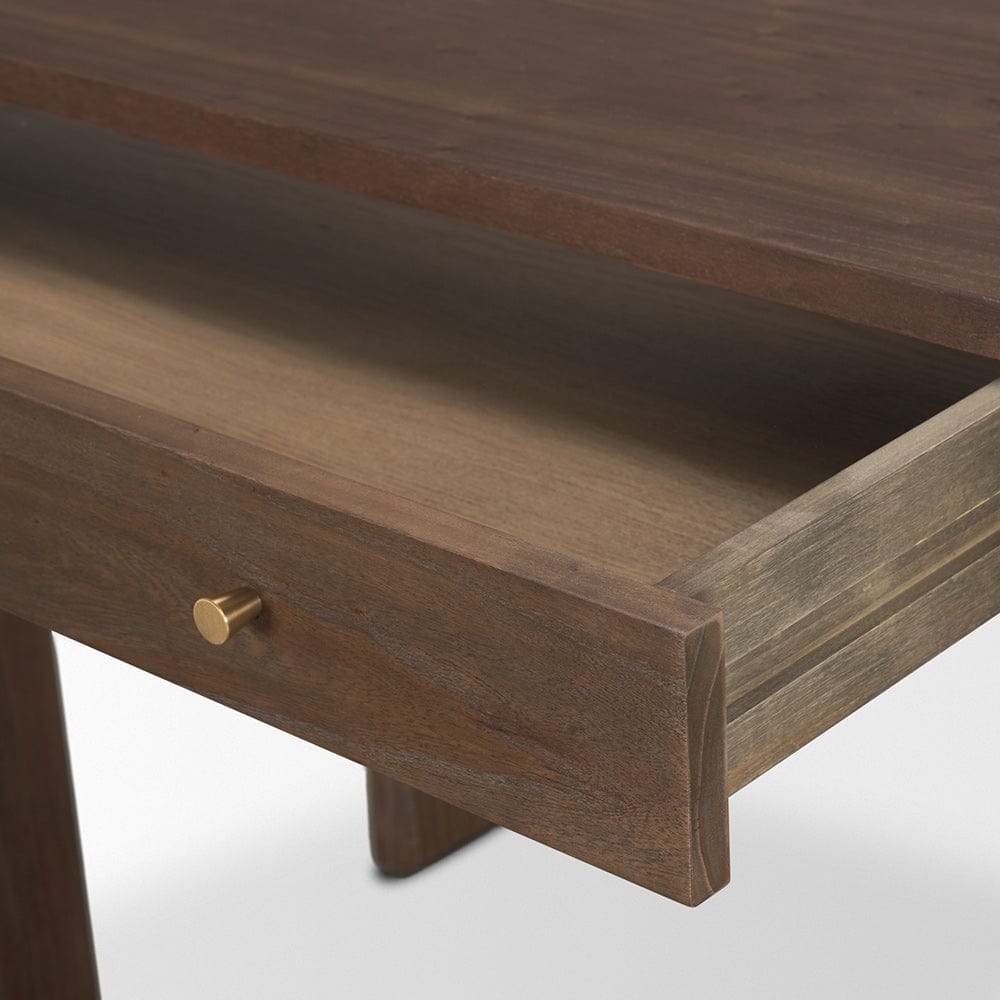Mercana - Sohan Dark Brown Elm Wood Oblong Desk - 70855 view 10