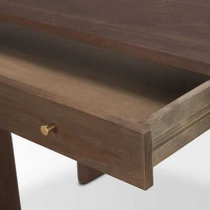 Mercana - Sohan Dark Brown Elm Wood Oblong Desk - 70855 view 10