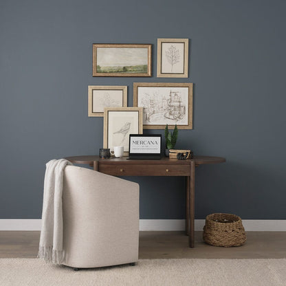 Mercana - Sohan Dark Brown Elm Wood Oblong Desk - 70855 view 12