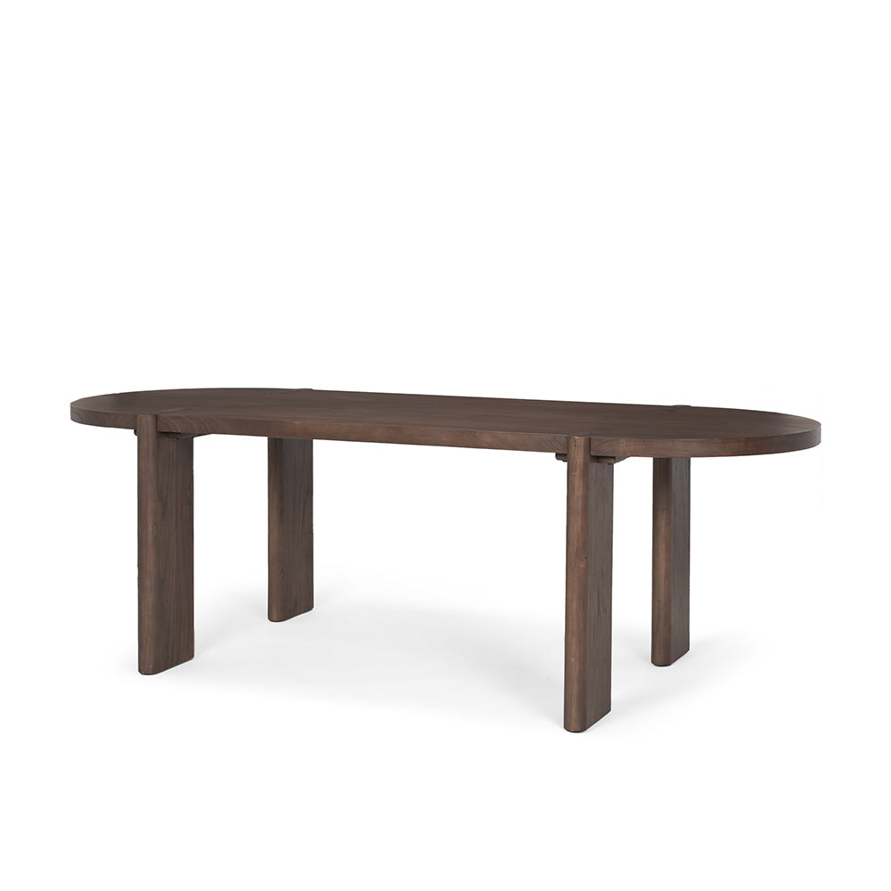 Mercana - Sohan Dark Elm Wood Oval Dining Table - 70853 view 1