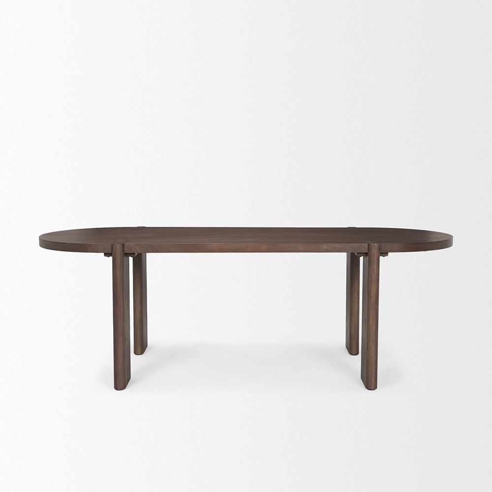 Mercana - Sohan Dark Elm Wood Oval Dining Table - 70853 view 2