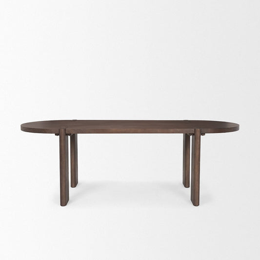 Mercana - Sohan Dark Elm Wood Oval Dining Table - 70853 view 2
