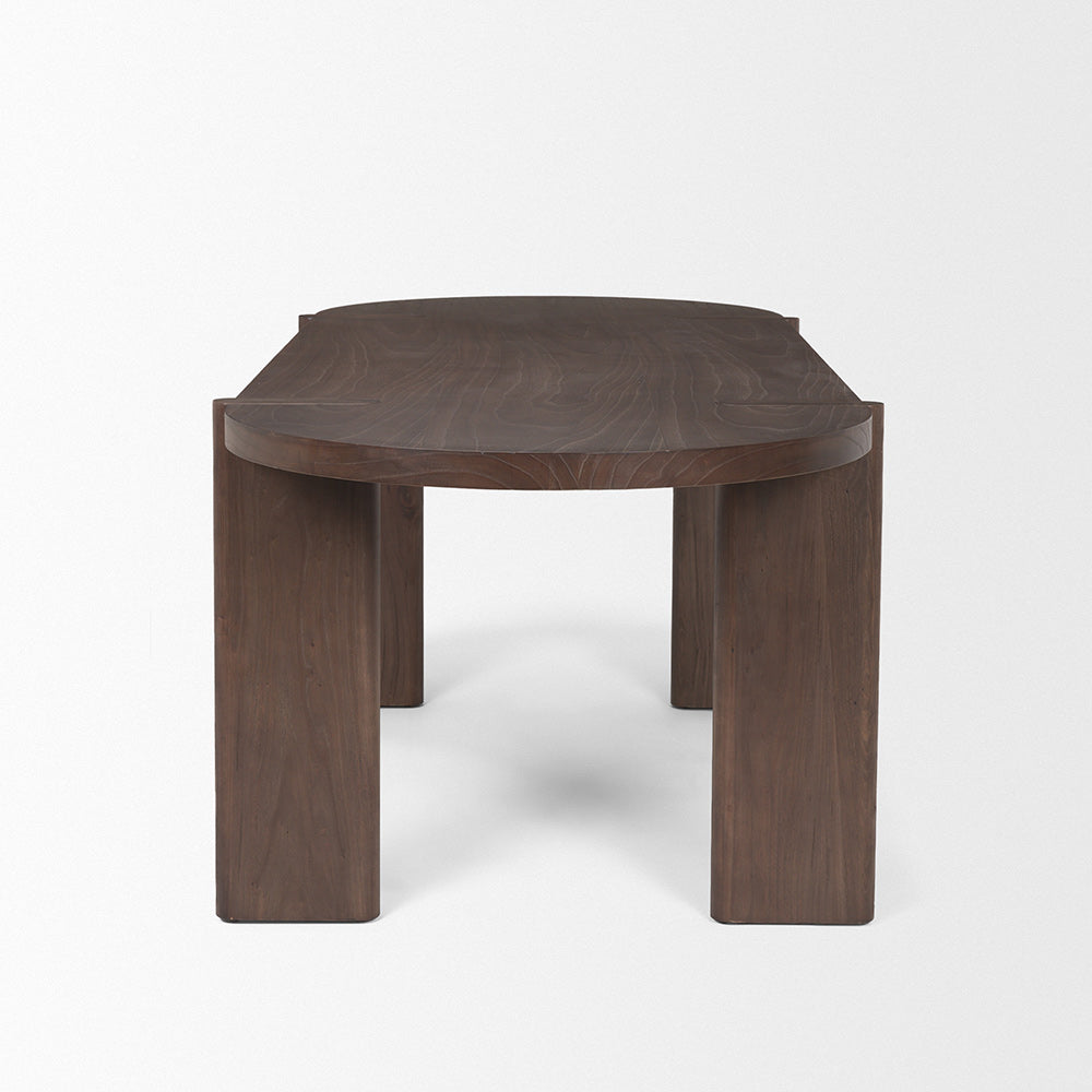 Mercana - Sohan Dark Elm Wood Oval Dining Table - 70853 view 3