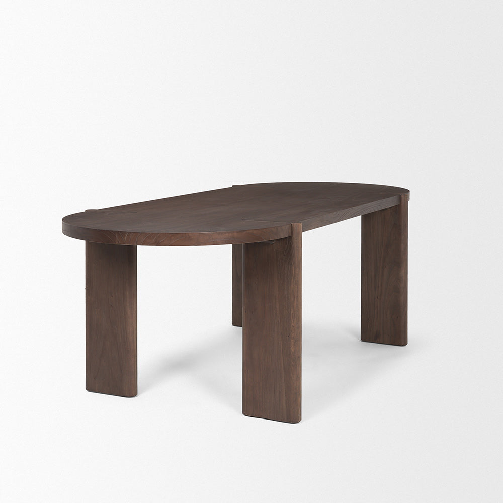 Mercana - Sohan Dark Elm Wood Oval Dining Table - 70853 view 4