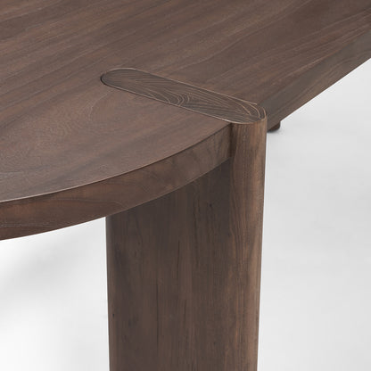 Mercana - Sohan Dark Elm Wood Oval Dining Table - 70853 view 6
