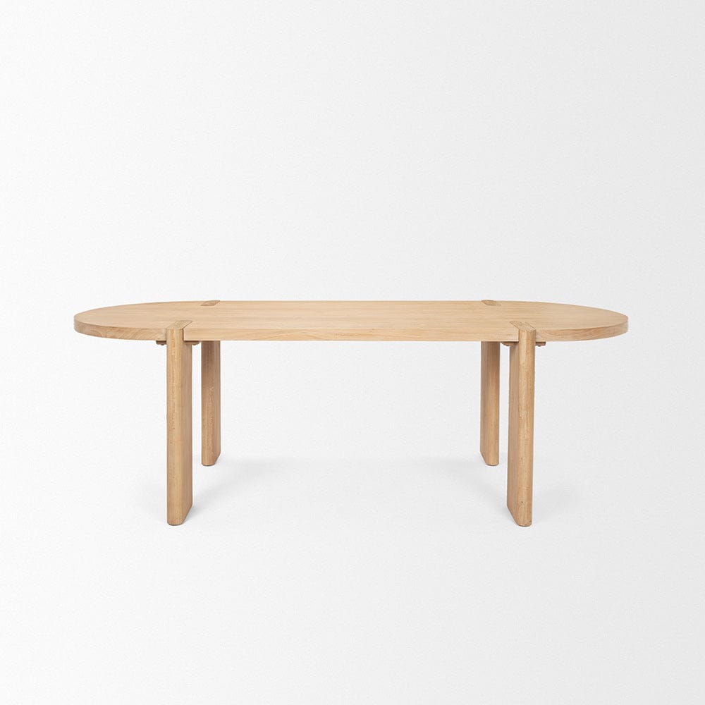 Mercana - Sohan Light Brown Wood Oval Dining Table - 70854 view 2