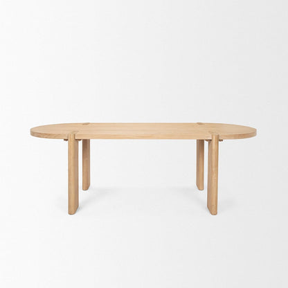 Mercana - Sohan Light Brown Wood Oval Dining Table - 70854 view 2