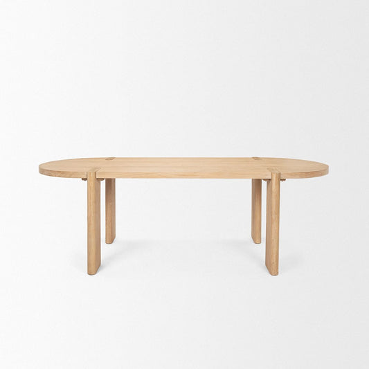 Mercana - Sohan Light Brown Wood Oval Dining Table - 70854 view 2