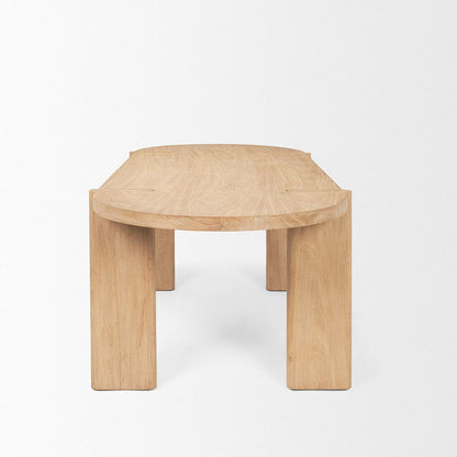 Mercana - Sohan Light Brown Wood Oval Dining Table - 70854 view 3