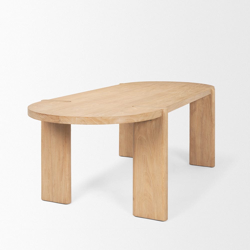 Mercana - Sohan Light Brown Wood Oval Dining Table - 70854 view 4