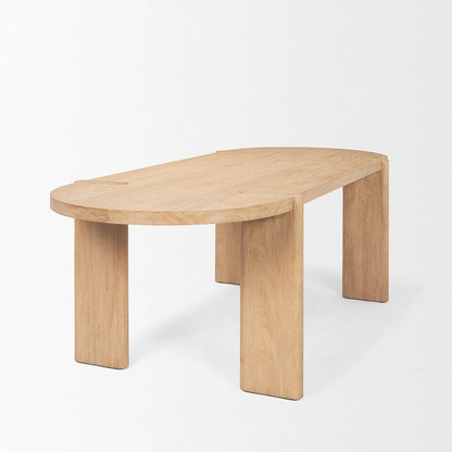 Mercana - Sohan Light Brown Wood Oval Dining Table - 70854 view 4