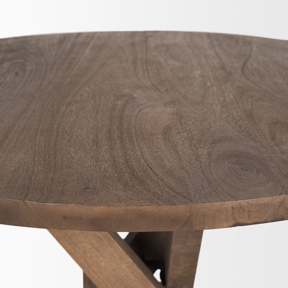 Mercana - Solana Medium Brown Wood Foyer Table - 70625 view 4