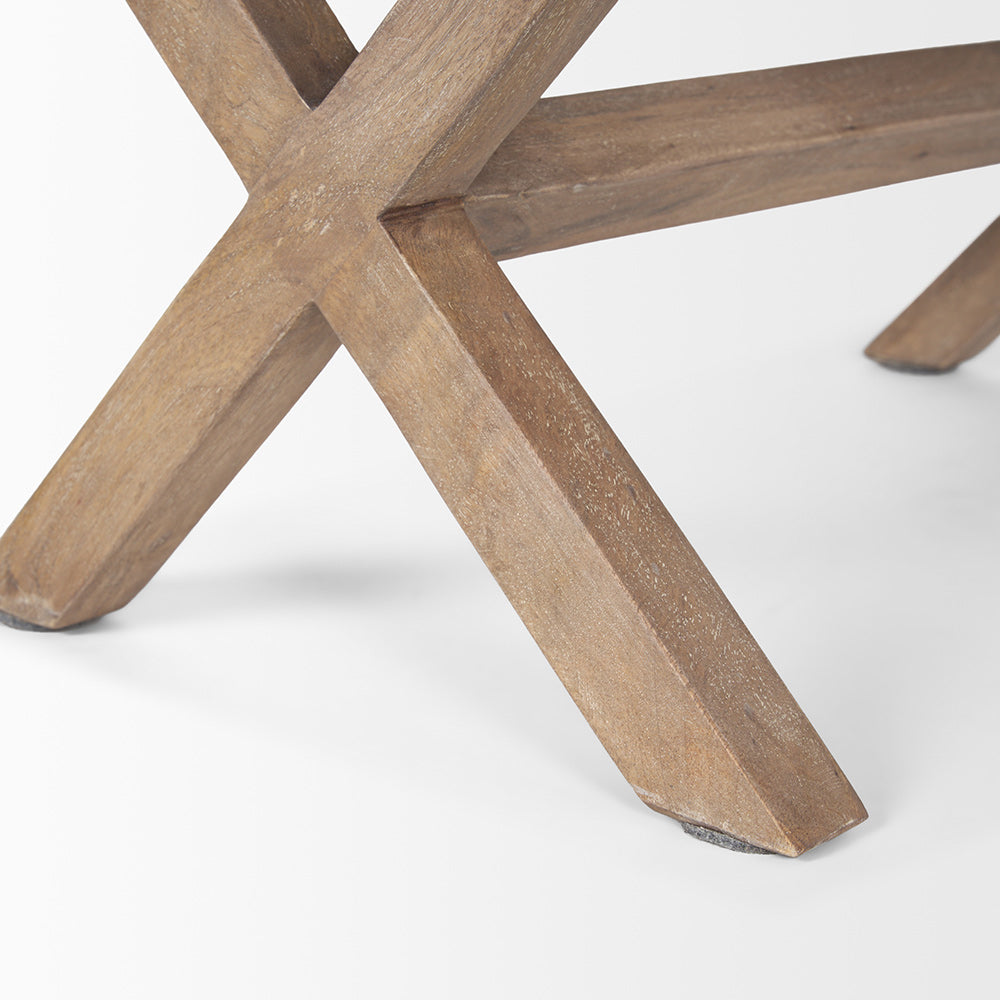 Mercana - Solis 50L x 16W Brown Base Upholstered Beige/Black Stripe Seat Accent Bench - 68460 view 7