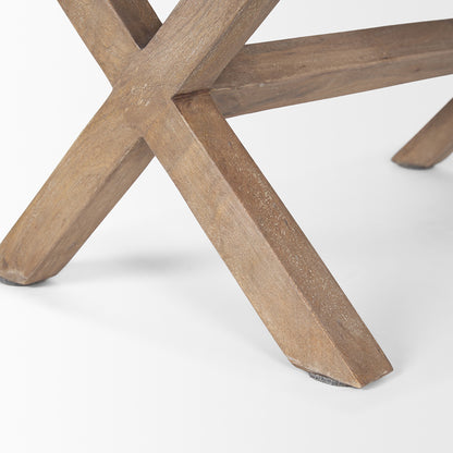 Mercana - Solis 50L x 16W Brown Base Upholstered Beige/Black Stripe Seat Accent Bench - 68460 view 7