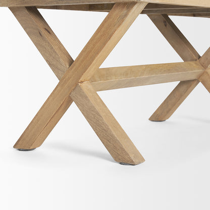 Mercana - Solis II 50L x 16W Brown Base Beige Woven Leather Cushion Accent Bench - 68459 view 7