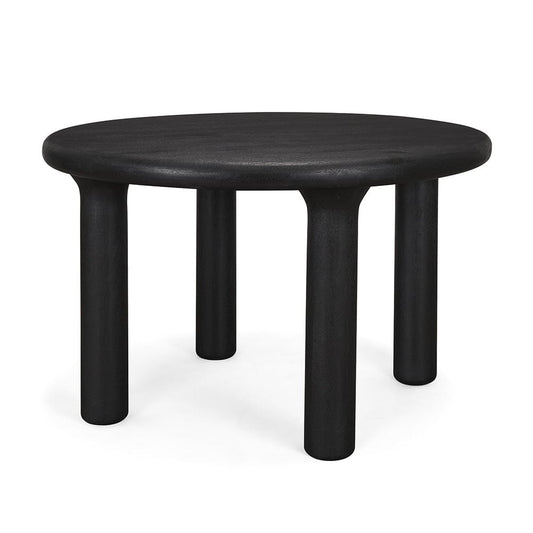 Mercana - Soma Textured Black Acacia Wood Round Dining Table - 70883-AB view 1
