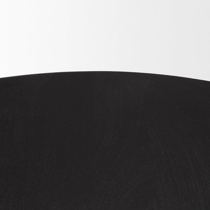 Mercana - Soma Textured Black Acacia Wood Round Dining Table - 70883-AB view 4