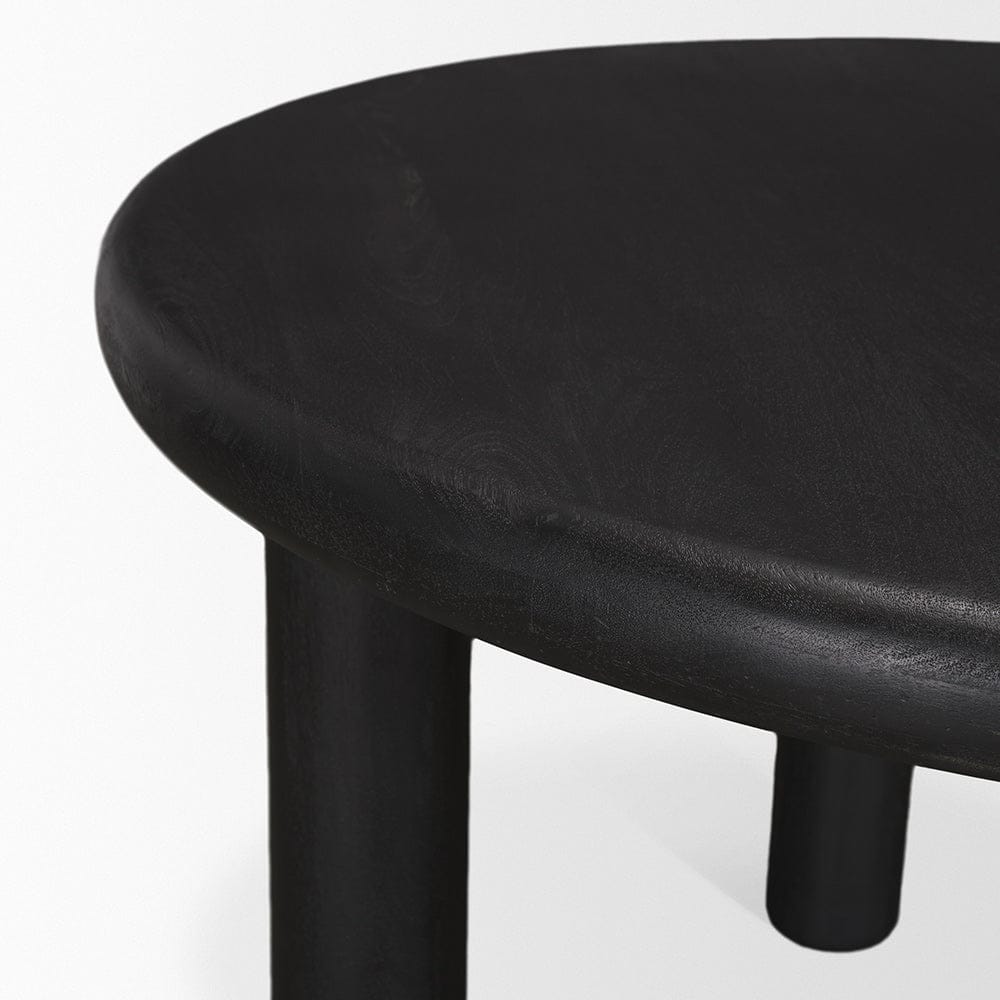 Mercana - Soma Textured Black Acacia Wood Round Dining Table - 70883-AB view 5