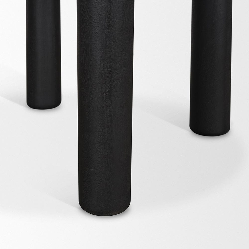 Mercana - Soma Textured Black Acacia Wood Round Dining Table - 70883-AB view 7