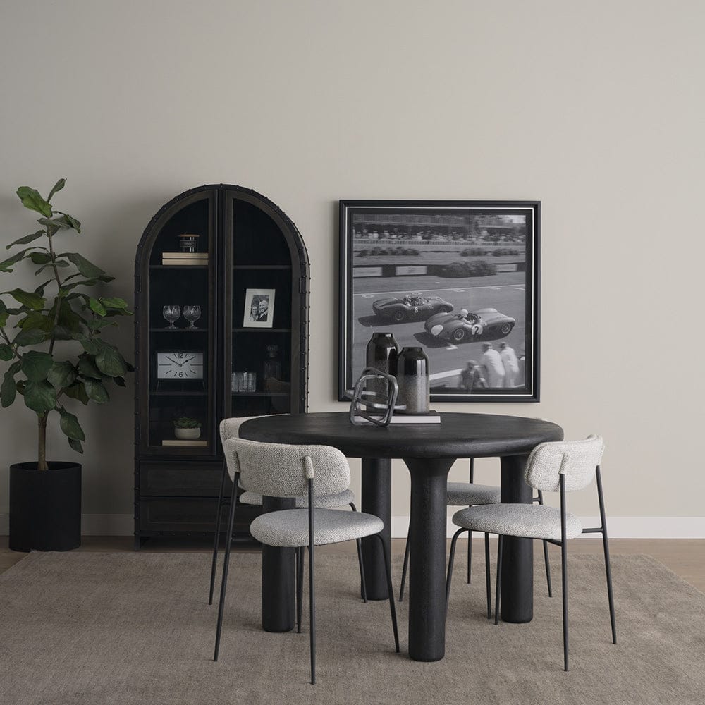 Mercana - Soma Textured Black Acacia Wood Round Dining Table - 70883-AB view 10