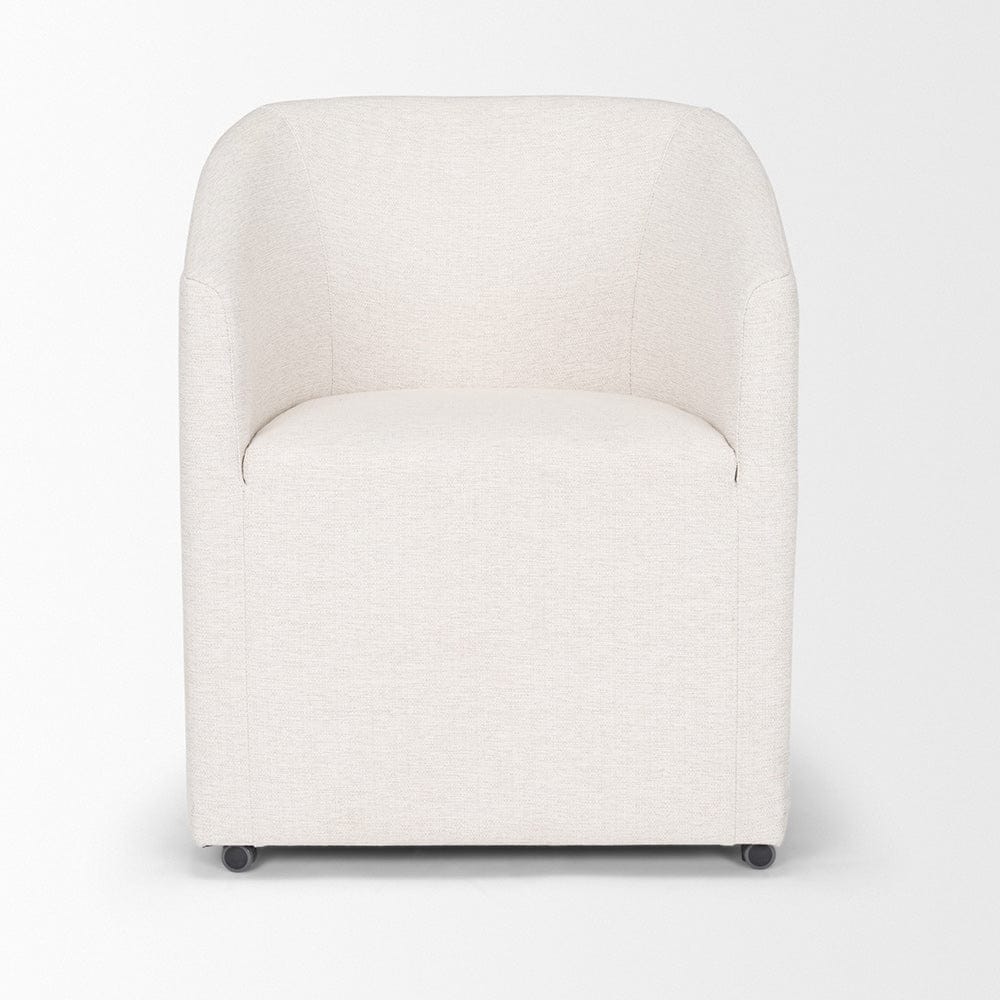 Mercana - Sondra Oatmeal Performance Fabric Upholstered Club Dining Chair - 70807 view 2