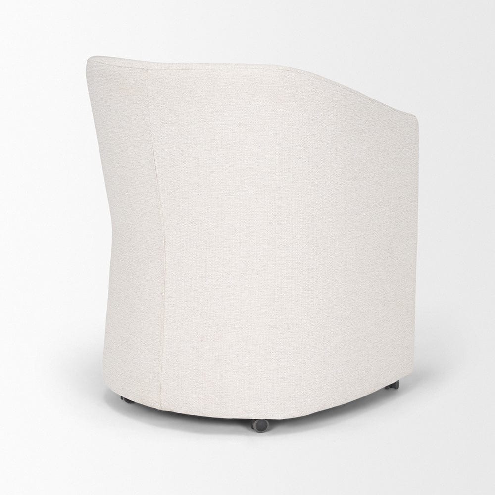 Mercana - Sondra Oatmeal Performance Fabric Upholstered Club Dining Chair - 70807 view 5