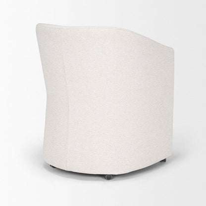 Mercana - Sondra Oatmeal Performance Fabric Upholstered Club Dining Chair - 70807 view 5