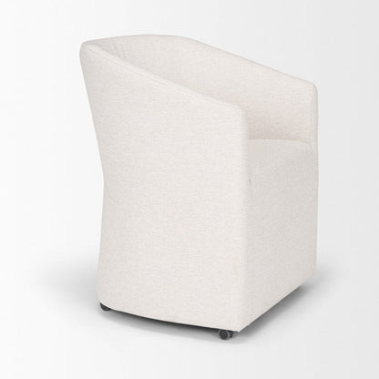 Mercana - Sondra Oatmeal Performance Fabric Upholstered Club Dining Chair - 70807 view 6
