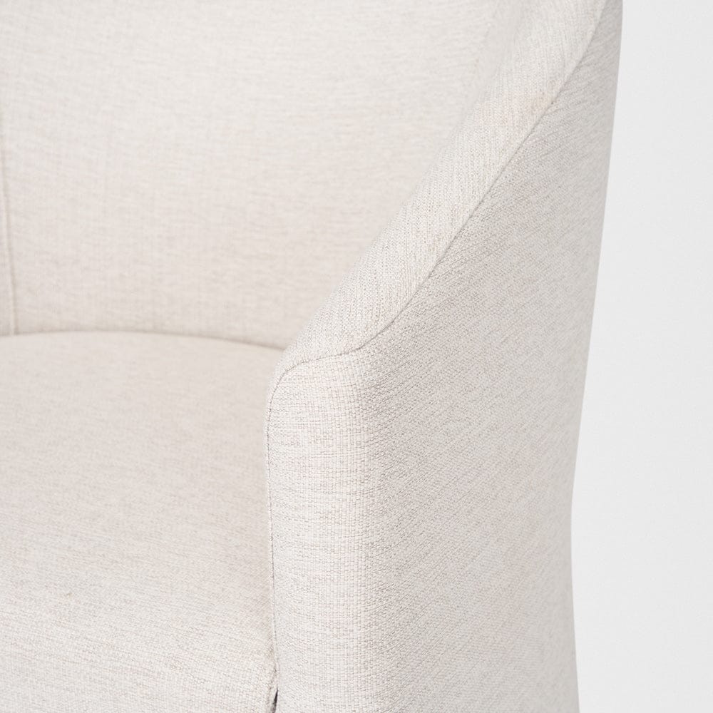 Mercana - Sondra Oatmeal Performance Fabric Upholstered Club Dining Chair - 70807 view 8
