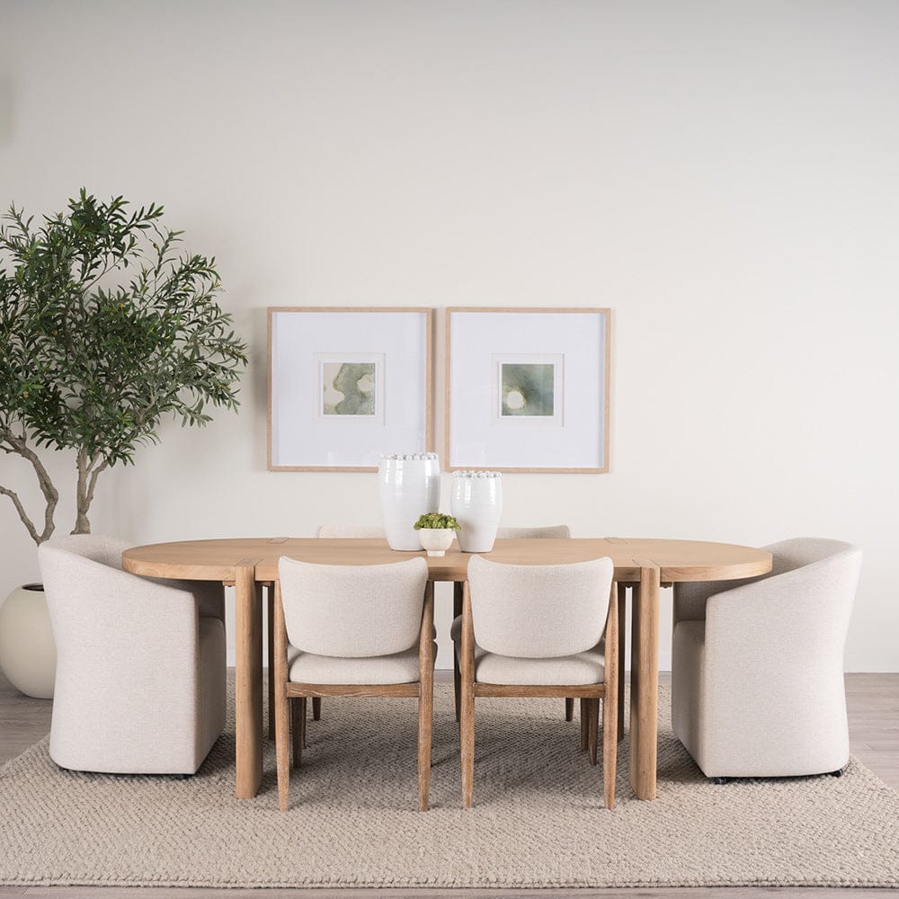 Mercana - Sondra Oatmeal Performance Fabric Upholstered Club Dining Chair - 70807 view 13