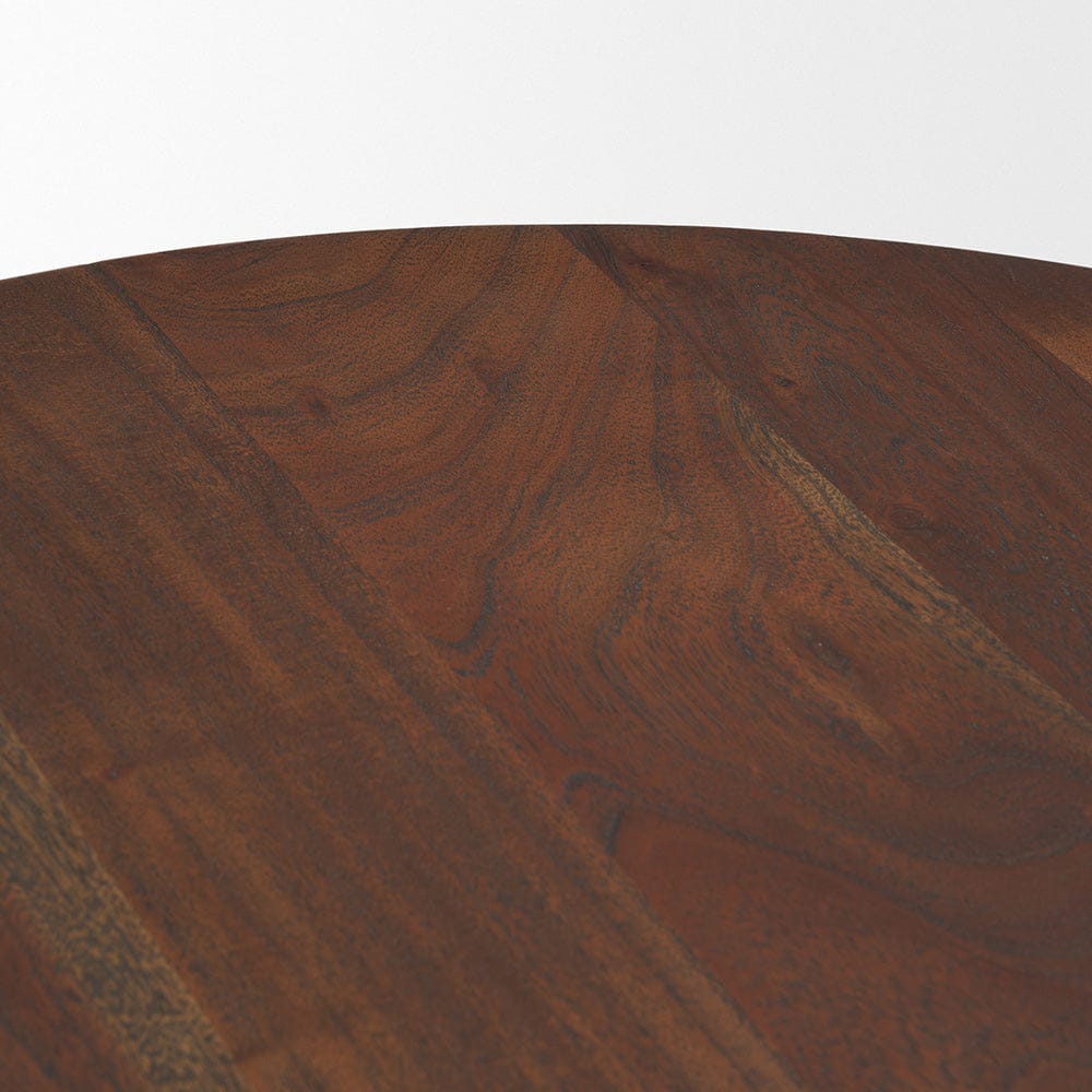 Mercana - Sonel Pedestal Medium Dark Brown Acacia Wood Foyer Table - 70848-AB view 5