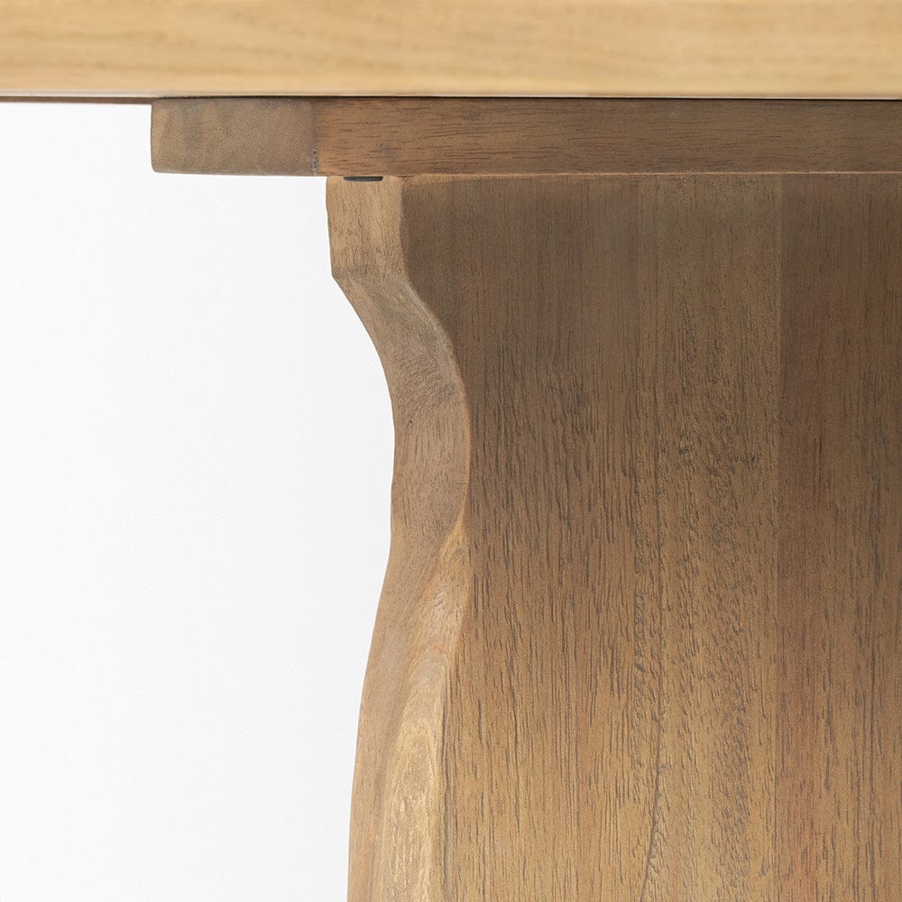 Mercana - Sonomi Brown Solid Rubber Wood w/ Round Oak Tabletop Dining Table - 70814-AB view 6