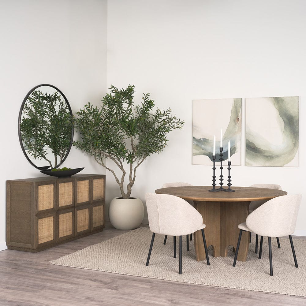 Mercana - Sonomi Brown Solid Rubber Wood w/ Round Oak Tabletop Dining Table - 70814-AB view 10