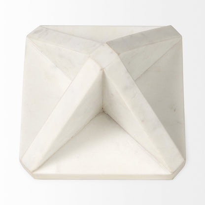 Mercana - Sophia 5.5 L x 5.5 W x 8.5 H White Marble Decor Stand - 69225_CLOSEOUT view 2