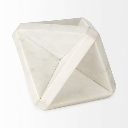 Mercana - Sophia 5.5 L x 5.5 W x 8.5 H White Marble Decor Stand - 69225_CLOSEOUT view 3