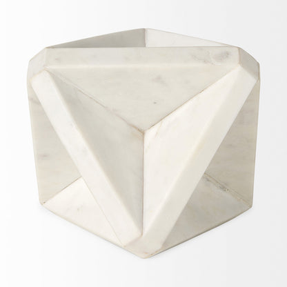 Mercana - Sophia 5.5 L x 5.5 W x 8.5 H White Marble Decor Stand - 69225_CLOSEOUT view 4
