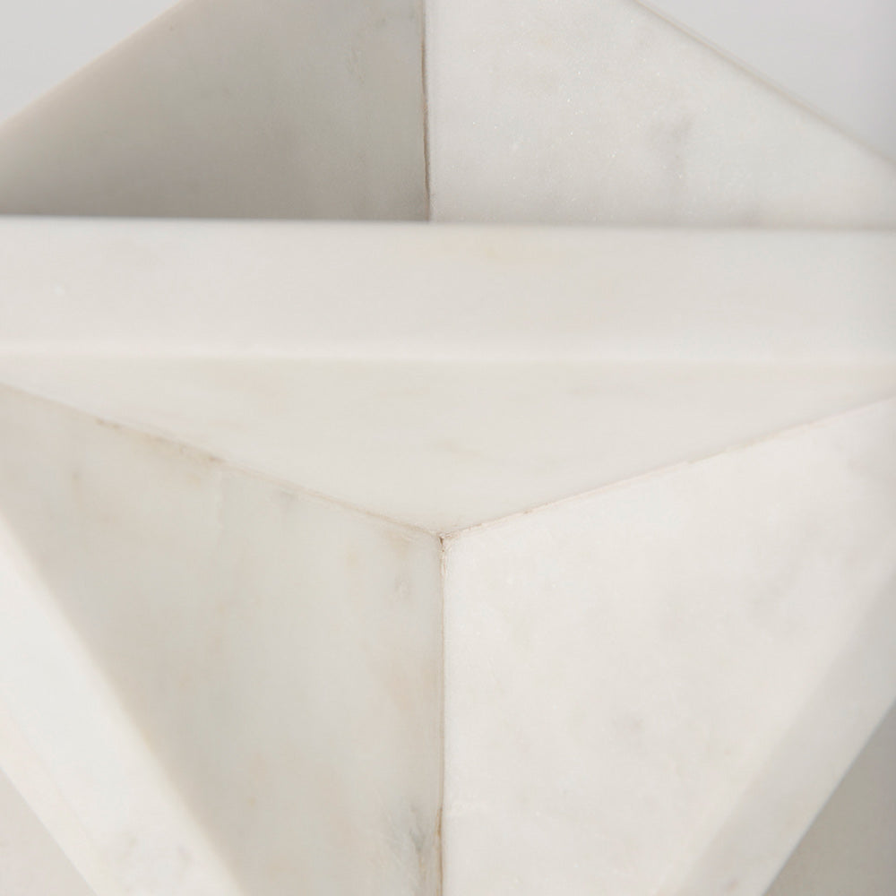 Mercana - Sophia 5.5 L x 5.5 W x 8.5 H White Marble Decor Stand - 69225_CLOSEOUT view 6