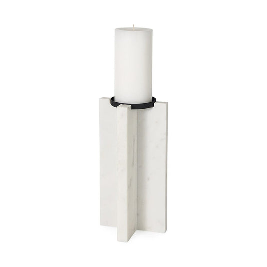 Mercana - Sophia 5.5"L x 3.5"W x 10.5"H Marble Candle Holder Large - 69219 view 1