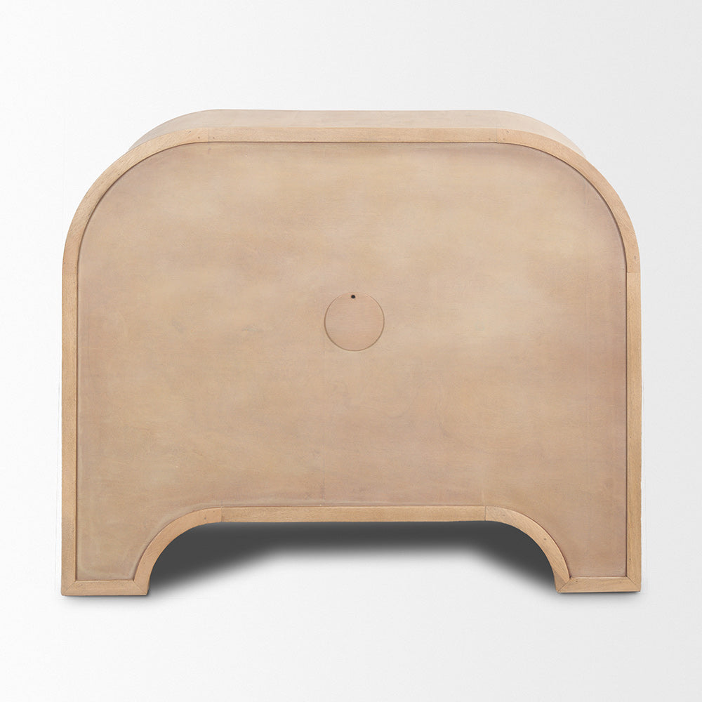 Mercana - Sorina Reverse Fluted Light Brown Wood Accent Cabinet - 70837 view 4