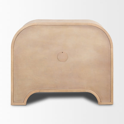 Mercana - Sorina Reverse Fluted Light Brown Wood Accent Cabinet - 70837 view 4