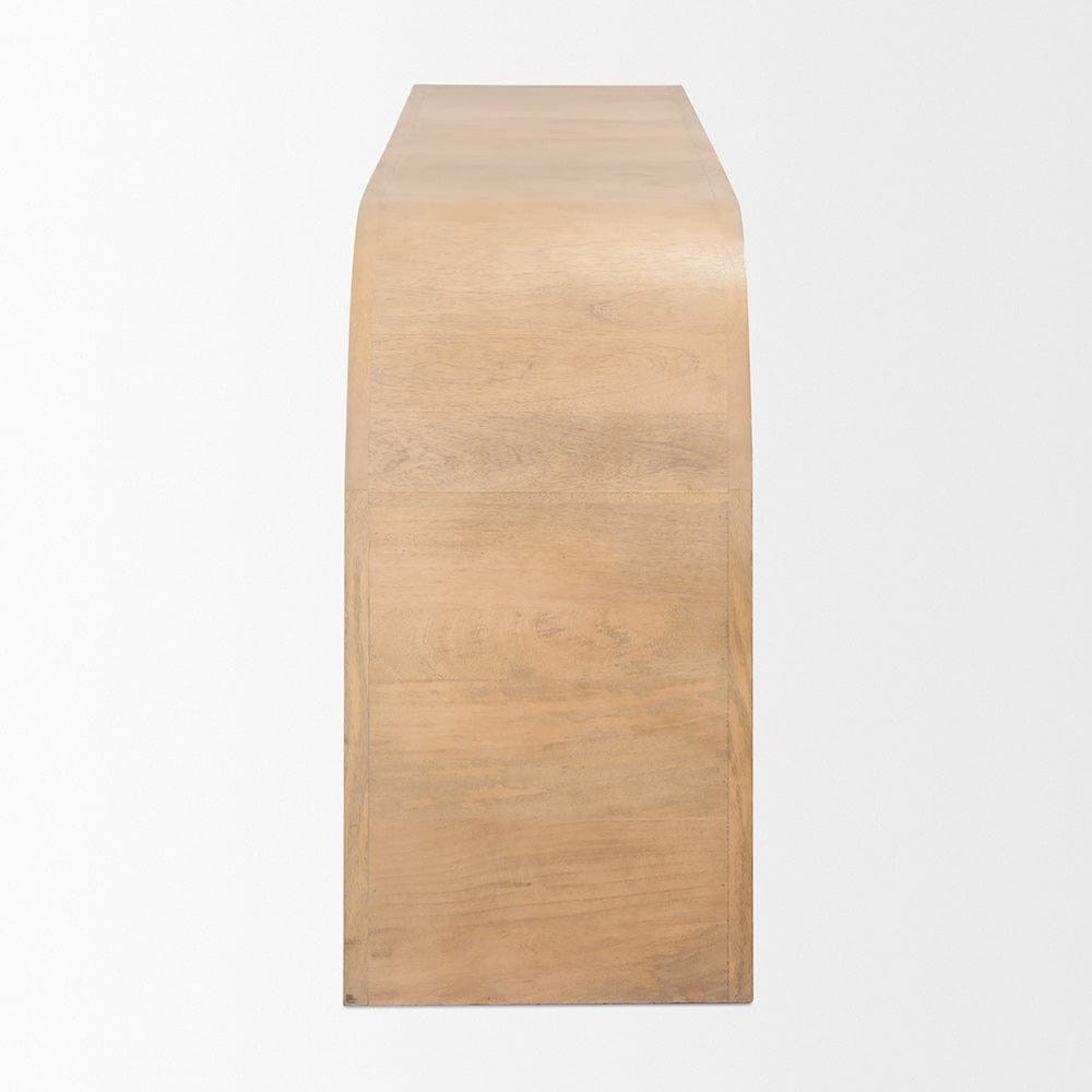 Mercana - Sorina Reverse Fluted Light Brown Wood Sideboard - 70838 view 3