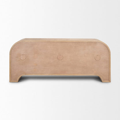 Mercana - Sorina Reverse Fluted Light Brown Wood Sideboard - 70838 view 4