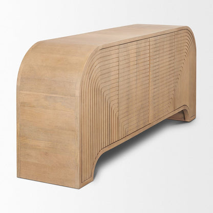 Mercana - Sorina Reverse Fluted Light Brown Wood Sideboard - 70838 view 5