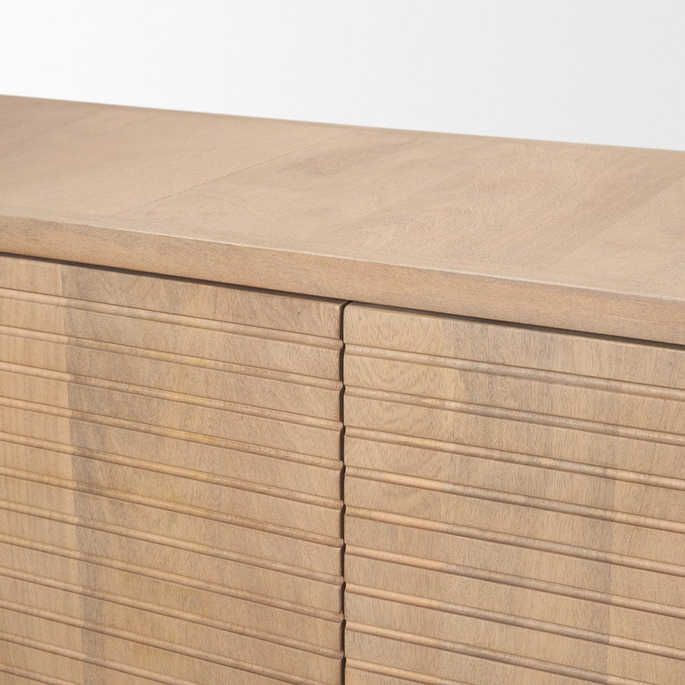 Mercana - Sorina Reverse Fluted Light Brown Wood Sideboard - 70838 view 7
