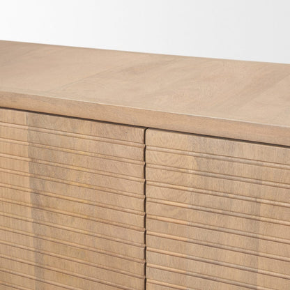 Mercana - Sorina Reverse Fluted Light Brown Wood Sideboard - 70838 view 7